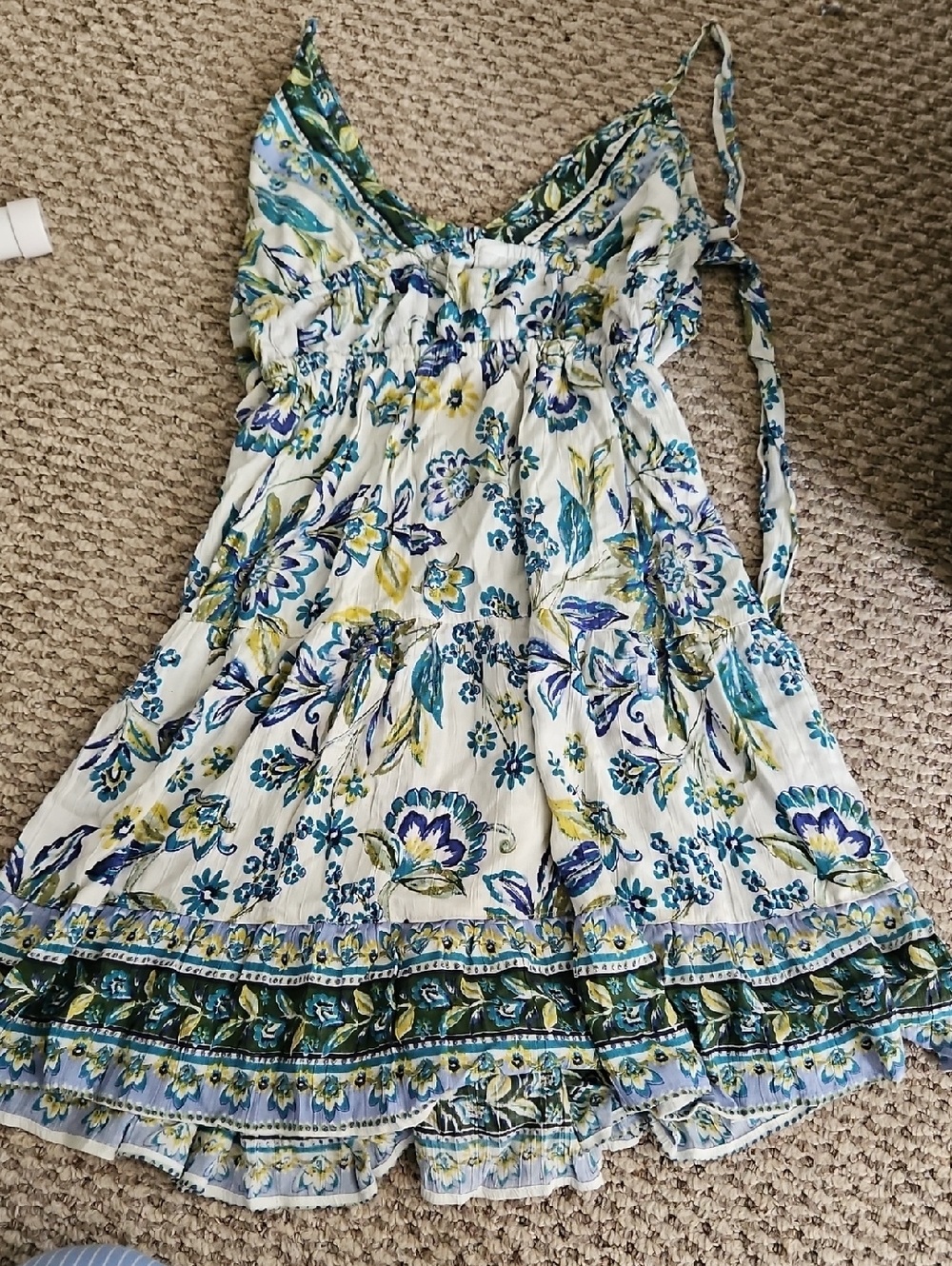 Angie Floral Tie Open Back Mini Dress